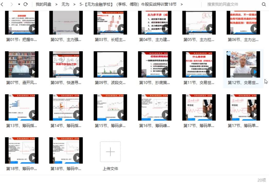 無為學院（李棟、傅剛）牛股實戰(zhàn)特訓營18節(jié)_百度云網(wǎng)盤教程視頻插圖1