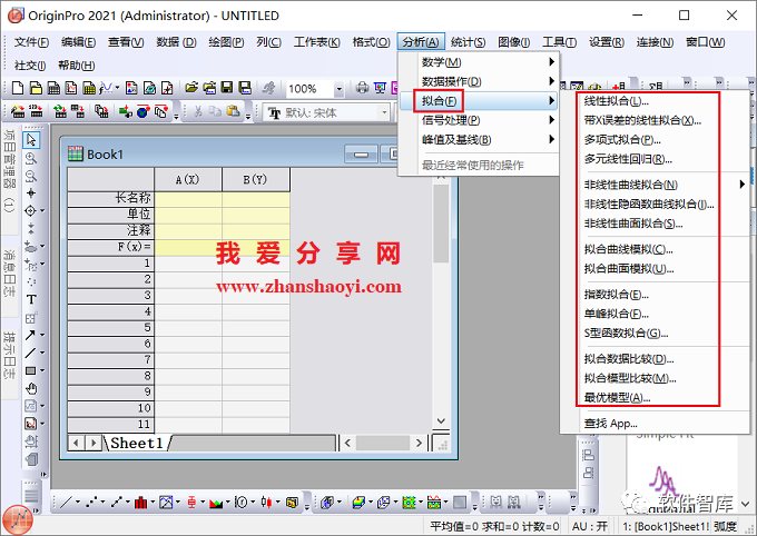 Origin2021如何對數(shù)據(jù)進(jìn)行非線性曲線擬合？插圖