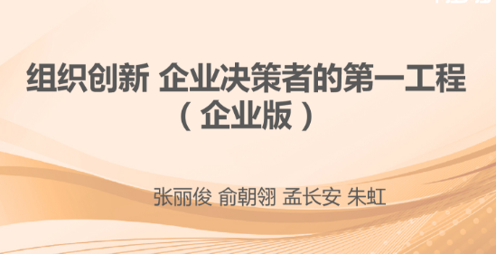 張麗俊 組織創(chuàng)新 企業(yè)決策者的第一工程-百度云分享插圖