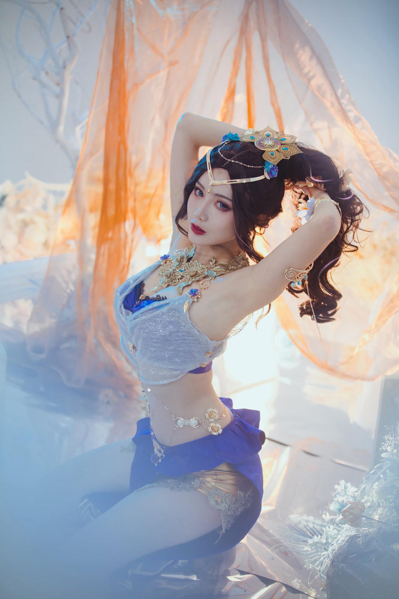 如月灰《永劫無(wú)間》迦南花無(wú)痕cosplay插圖4