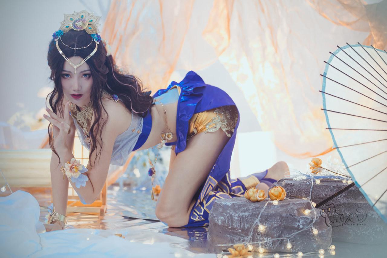 如月灰《永劫無(wú)間》迦南花無(wú)痕cosplay插圖7