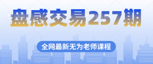 盤(pán)感交易257期無(wú)為最新課程百度網(wǎng)盤(pán)插圖