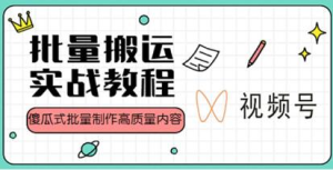 視頻號批量搬運實戰(zhàn)操作運營賺錢教程，傻瓜式批量制作高質(zhì)量內(nèi)容【附視頻教程+PPT】插圖