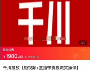 七巷社千川從零開始實操投放課2023新版，提升投產(chǎn)ROI千川投放百度網(wǎng)盤插圖