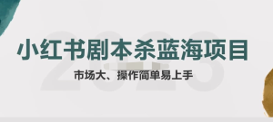 拆解小紅書藍(lán)海賽道：劇本殺副業(yè)項(xiàng)目，玩法思路教程百度網(wǎng)盤插圖