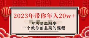 韭菜聯(lián)盟《2023年帶你年入20w》教你怎么割韭菜百度網(wǎng)盤(pán)插圖