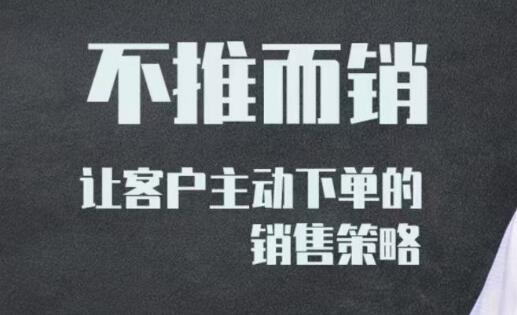 不推而銷《讓客戶主動(dòng)下單的銷售策略》視頻課程插圖